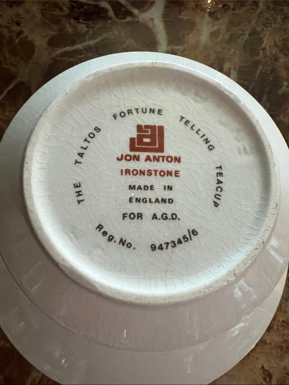 Vintage THE TALTOS Fortune Telling Tea Cup w/saucer - Picture 10 of 12